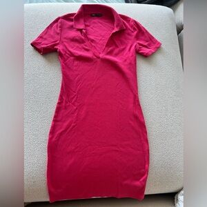 Zara hot pink dress
